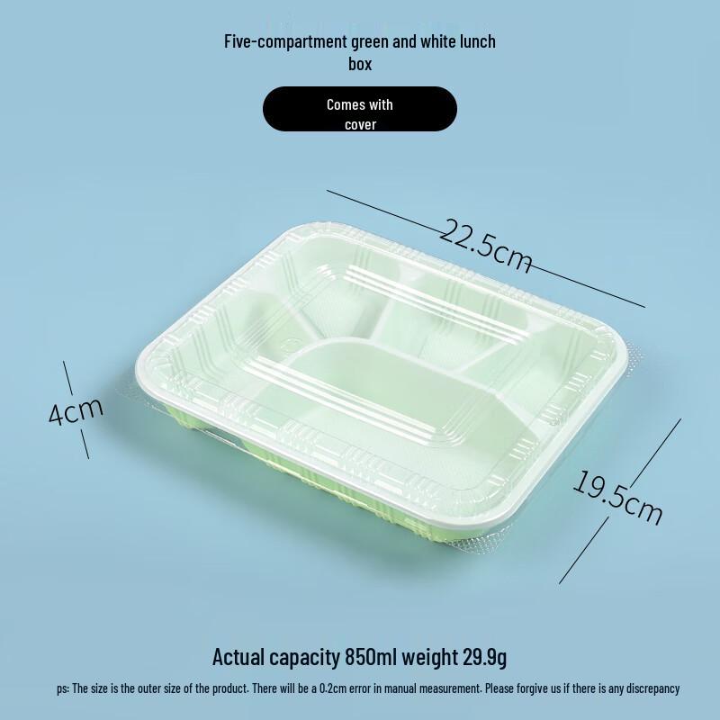 

MOLUONA Divided Disposable Rectangular Lunch Boxes with Lids