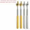 5pcs Stainless Steel Teaching Pointer 201 Stainless Steel TPR Grip Handle Telescopic Rod PP Finger-Shaped Tip Lightweight Design