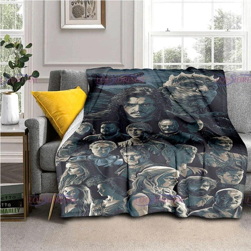 

3D персоналізована гра Ковдра з логотипом дракона Тепла плюшева ковдра Покривало Диван Спальня Вітальня Тепла ковдра з візерунком вовка 75x90cm