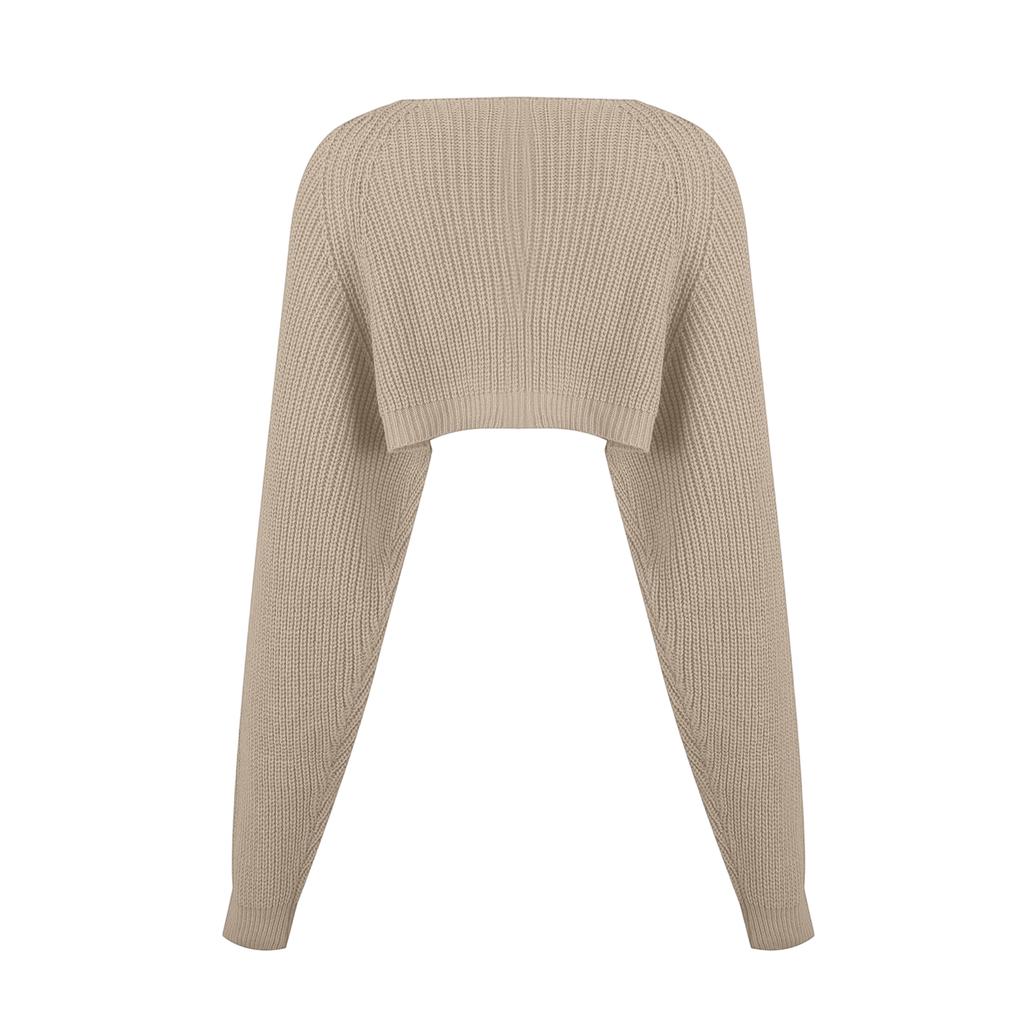 Women's Fashion Shawl Sweater Solid Color Long Sleeve Cardigan Top