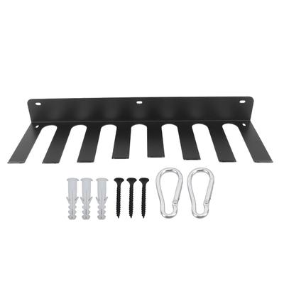 Fitnessstudio Organizer Rack 8 Haken Vielseitiges Fitnessgeräte Wandregal Aufhänger für Übungsbänder Langhantel J