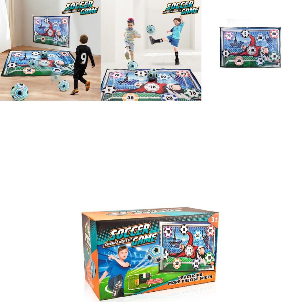 Leuke En Kleurrijke Kinder Voetbal Speelmat Set Met Zacht Pluche Kussen En Accessoires