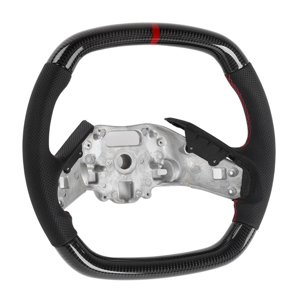 Custom Carbon Fiber Steering Wheel Nappa Perforated Leather Fit for Chevrolet Corvette C8 2020+