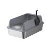 Stainless Steel Top-Entry Cat Litter Box, Anti-Splash Design