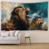 Nordischer Stil Löwenbrüllen Sternenhimmel Wandteppich Traumhafte Tiere Wandbehang für Wohnzimmer Esports-Streamer-Raum Schlafzimmer von Männern Dekoration