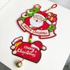 Holiday Ornament Santa Claus Christmas Hanging Pendant 45cm Snowman Xmas Wind Chime Paper Metal Door Hanging Festive Decor