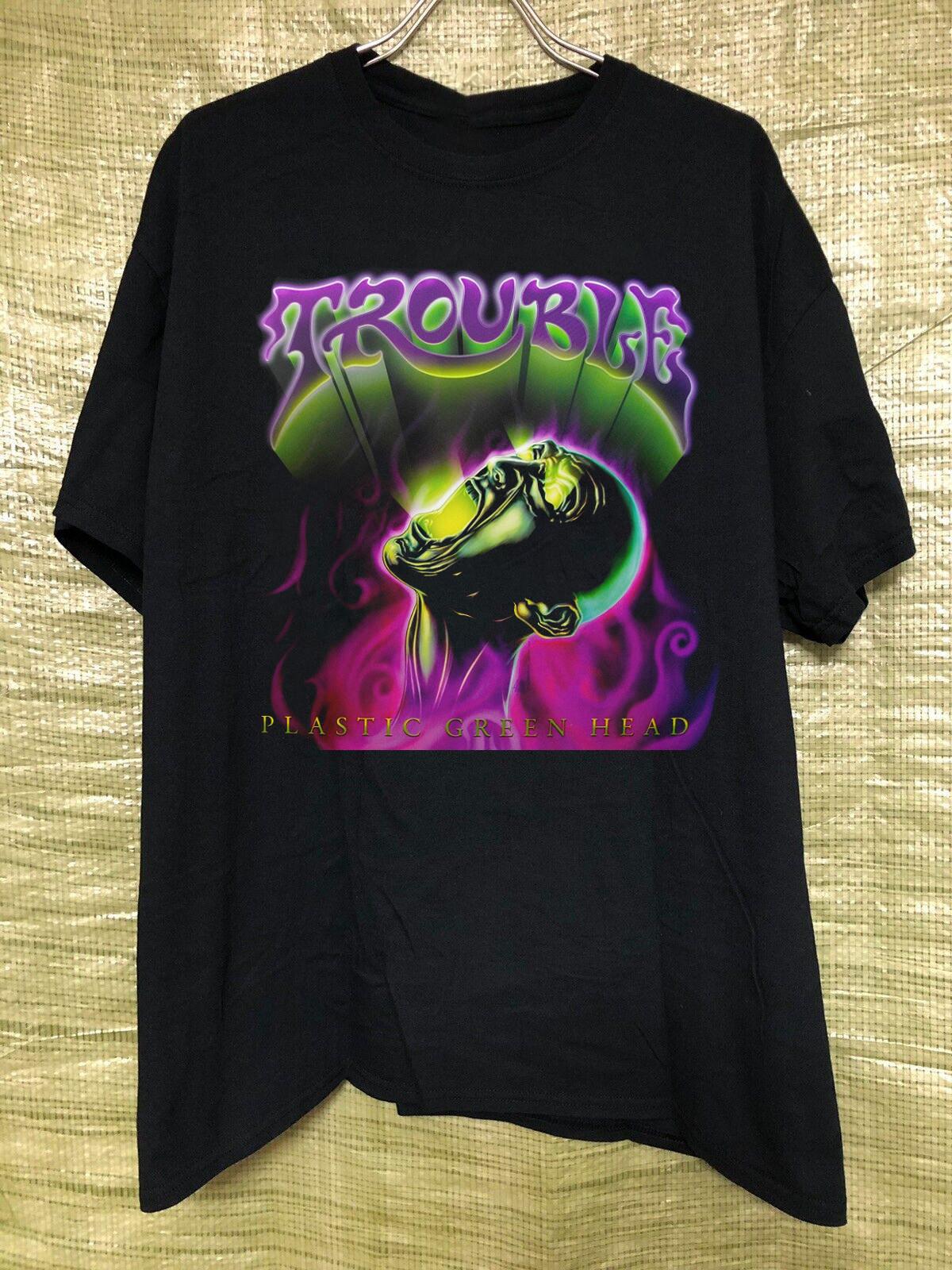 Plastic Green Head Album Trouble Unisex T-Shirt Cotton Full Size BT1180 Unisex T-Shirt L