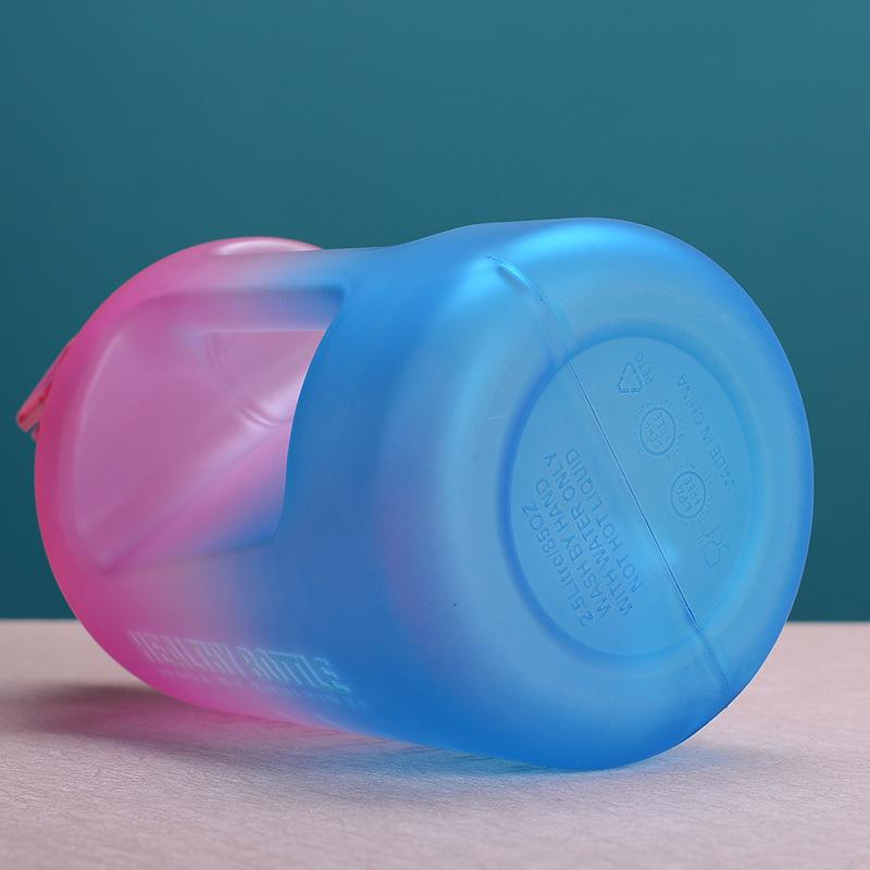 2.2L Internet Celebrity Sports Water Bottle - High Capacity, Durable Plastic with Straw
