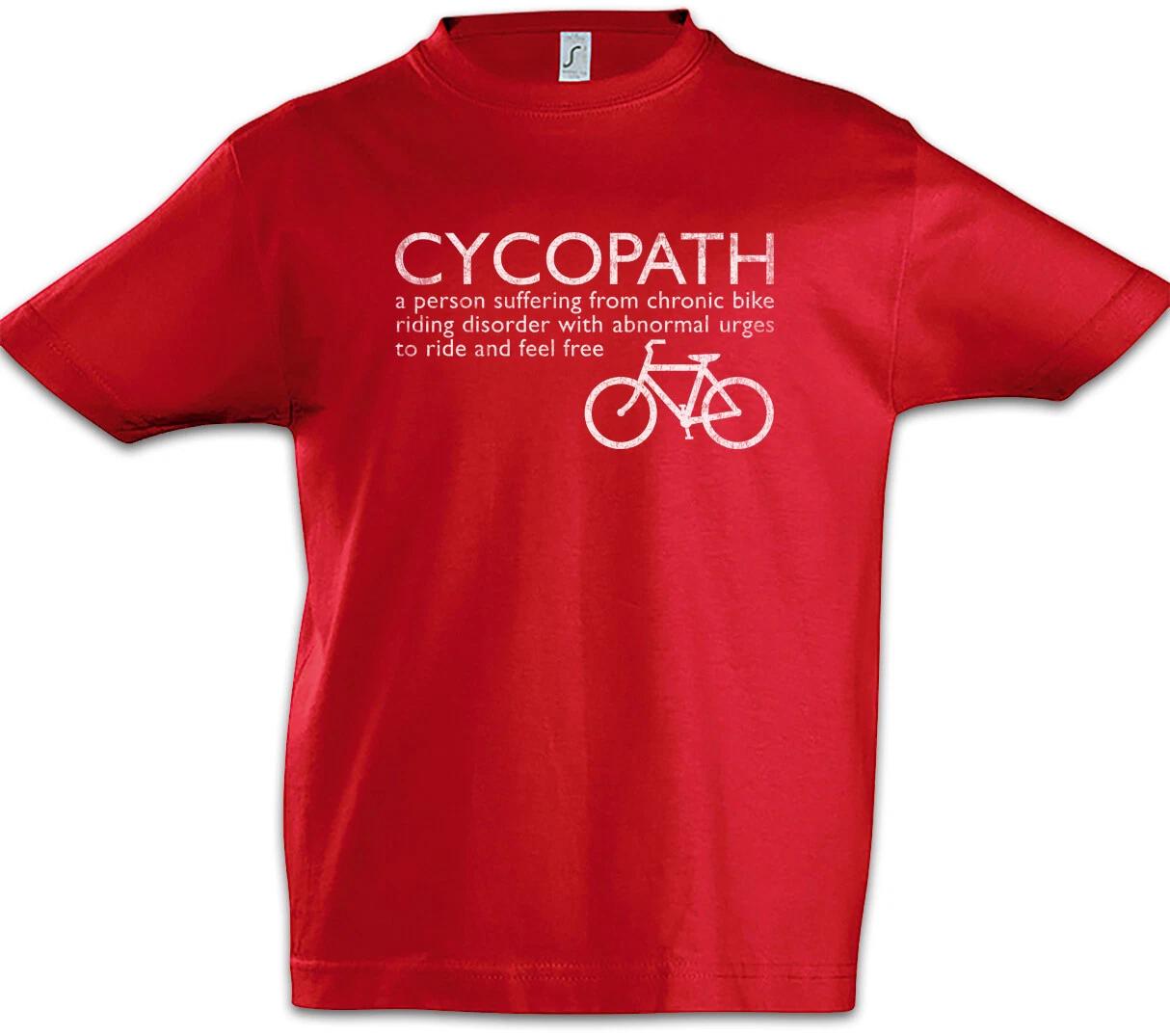 Cycopath Kids Boys T-Shirt Fun Bicycle Bike Psychopath Cyclist- 160