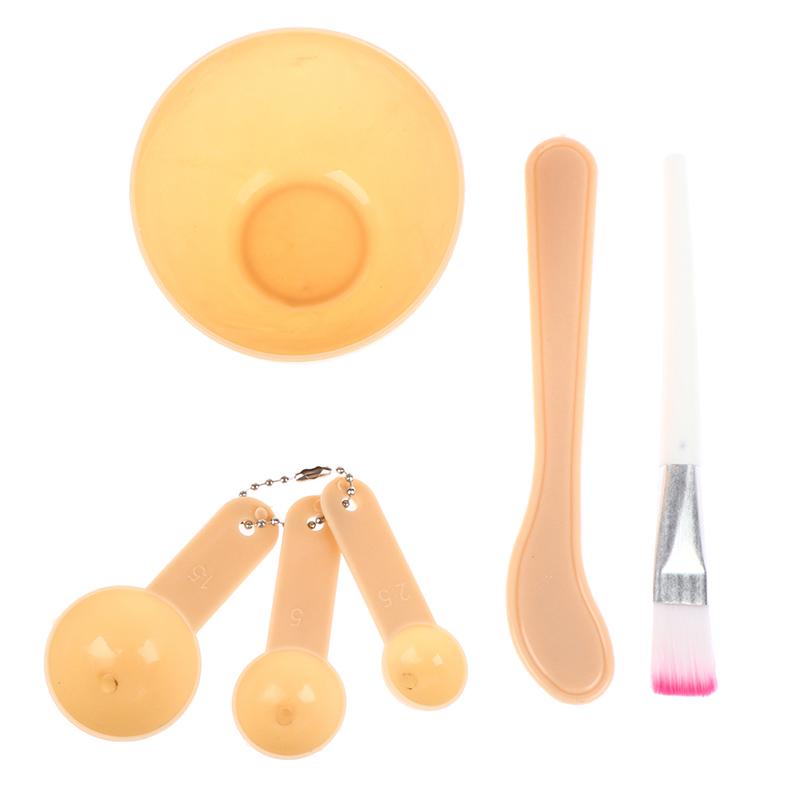 4Pcs Facial Brush Mask Bowl Spoon Set Mask Brush Bar Diy Beauty Tools Skin Care