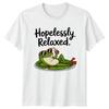 Hopelessly Relaxed Frog With Shades Lounging Funny Animal Pun TShirt