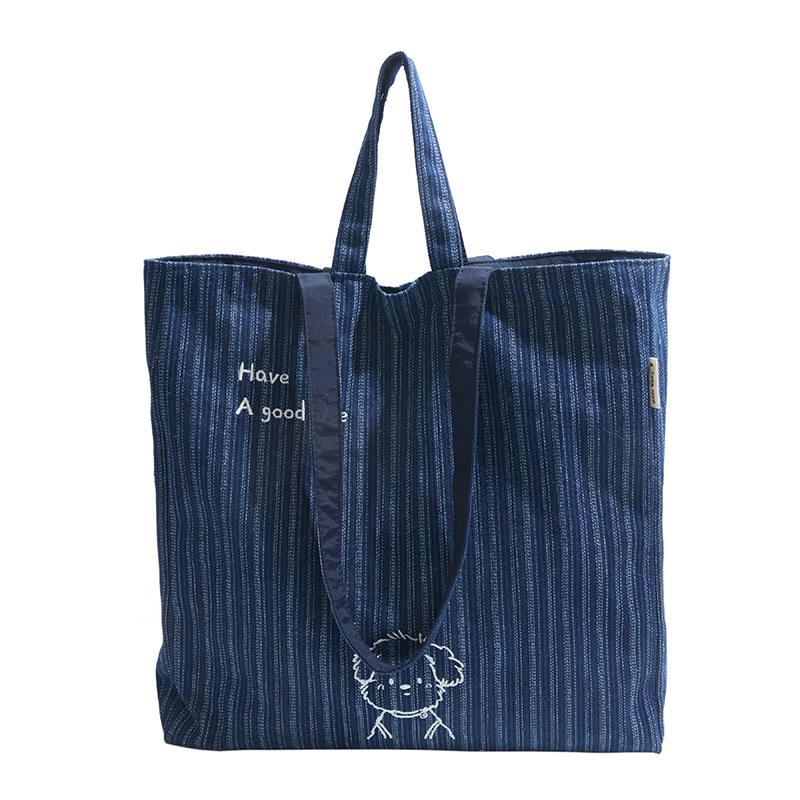 New Casual Denim Lightweight Tote Bag for Students To Commute In Class Versatile Large-capacity Messenger Bag for Women