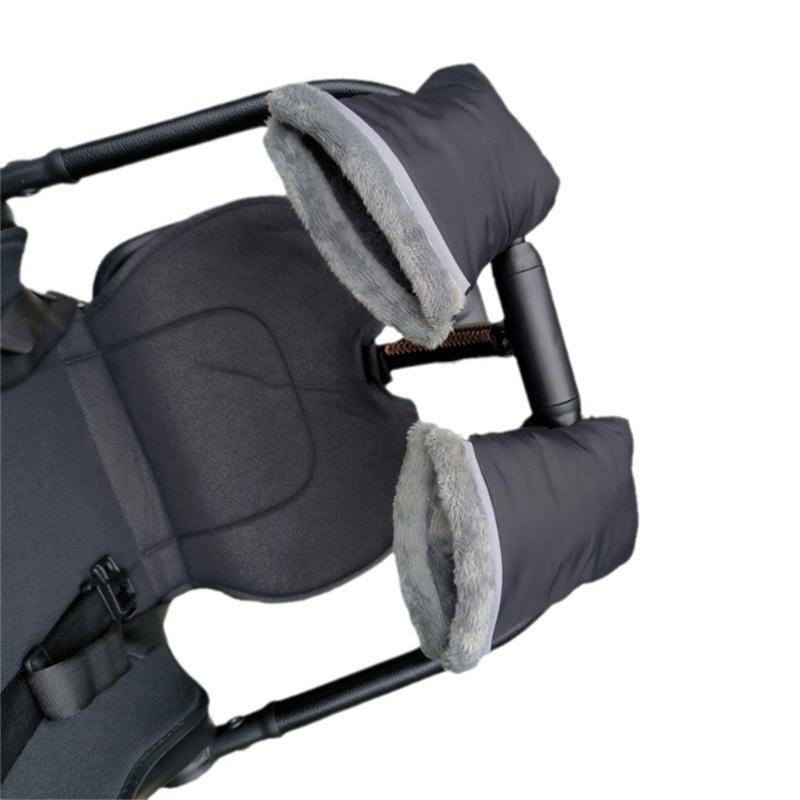 Baby Stroller Gloves Thick Fleece Lining Hand Warmer Infant Cart Mittens Winter Warm Hand Muffs for Outdoor Activities
