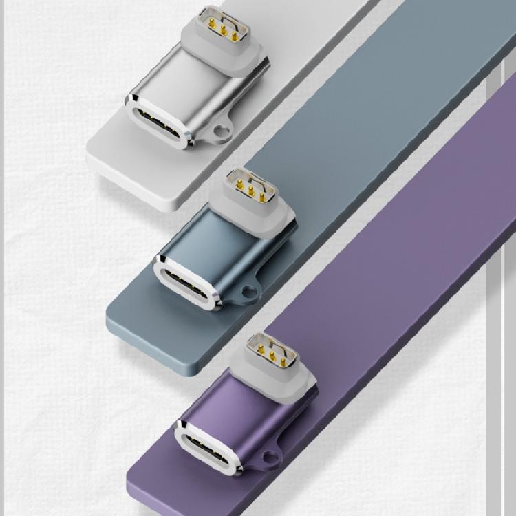 Magnetic Charging Adapter Type C To 3 Pin Secure Connection LED Indicator 3 Color Variants Portable Keyring Accessory