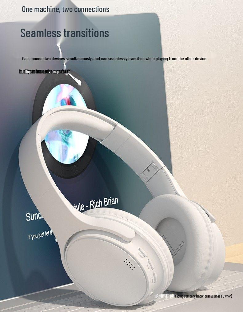 200-Hour Over-Ear Noise-Cancelling Bluetooth Headphones for Gaming and Sports
