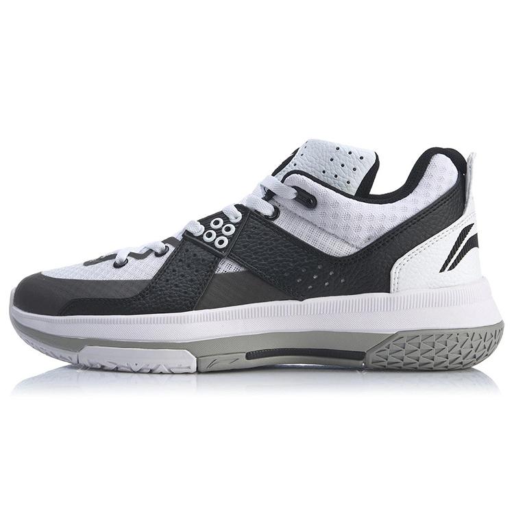 New LiNing All City 5 Wade Collection Anti Slip Wear Resistant Low Top Basketball Shoes Black White Gray ABAS105-1