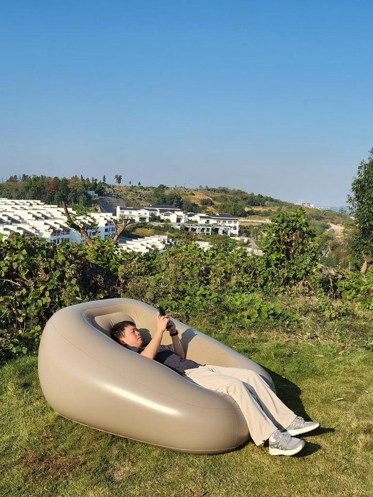 Automatic Inflatable Outdoor Camping Sofa Bed - PVC Flocking Air Mattress