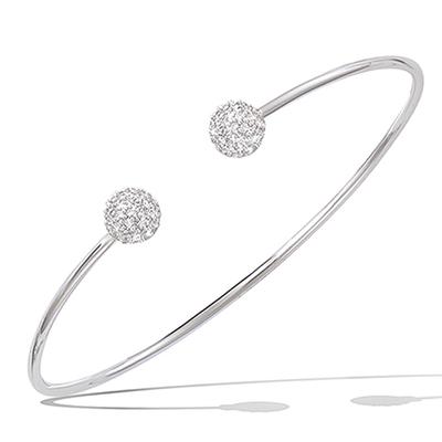 [Q1068] - Silver Bracelet 'Sissi' Silver White (rhodium-plated) - 55x50 Mm 7 Mm