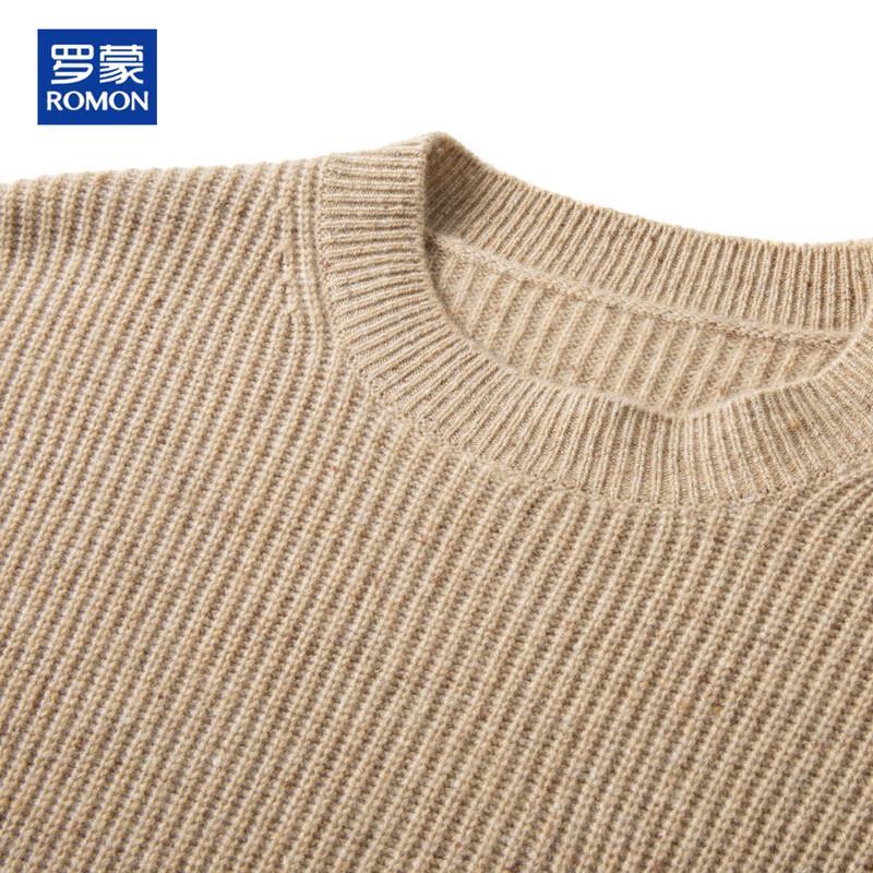 ROMON Men's 100% Pure Cashmere Crewneck Sweater