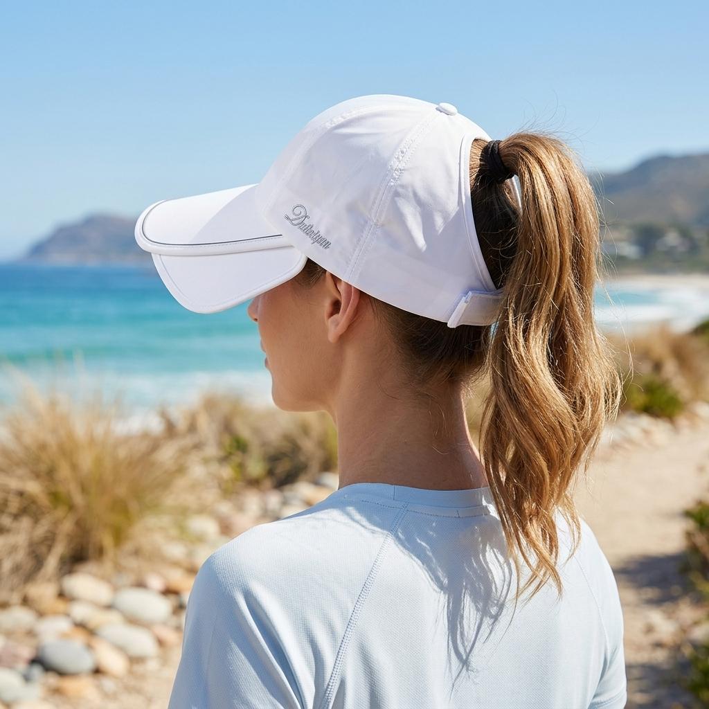 Atmungsaktiver Sonnenhut mit breiter Krempe, wasserdicht, schnelltrocknend, für Outdoor-Sportarten, Laufen, Wandern, Golf, Angeln, verstellbare Passform für Damen