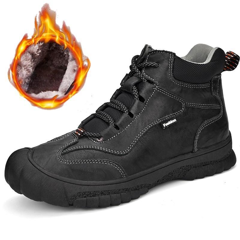 Golden Sapling Outdoorstiefel Echtschuhe Retro Winter Herrenstiefel Lässige Arbeitsschuhe für Herren Taktische Freizeit-Fußbekleidung