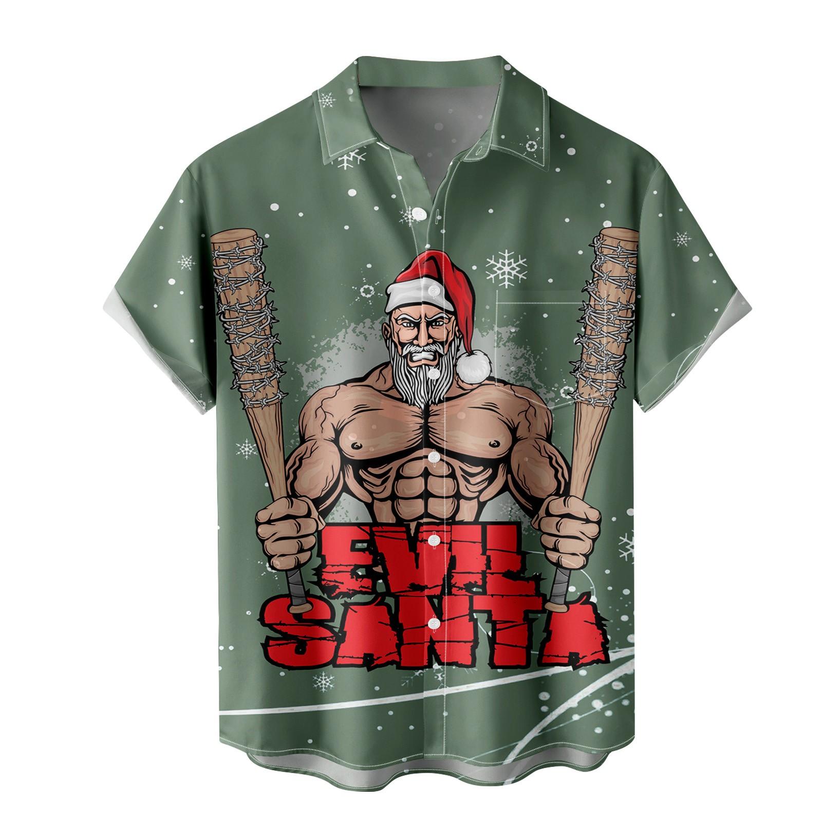 Fashion Shirt Christmas Spring Summer 3D Digital Print Top XXXL