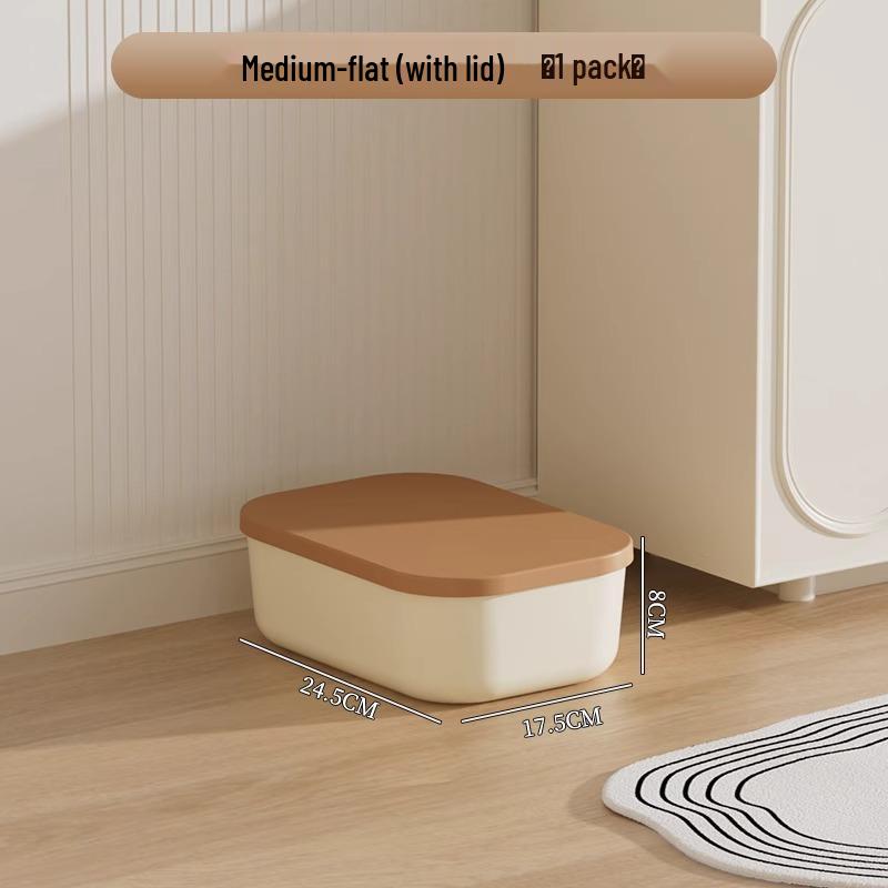 

Прямоугольный бытовой ящик для хранения с крышкой для закусок, игрушек и косметики