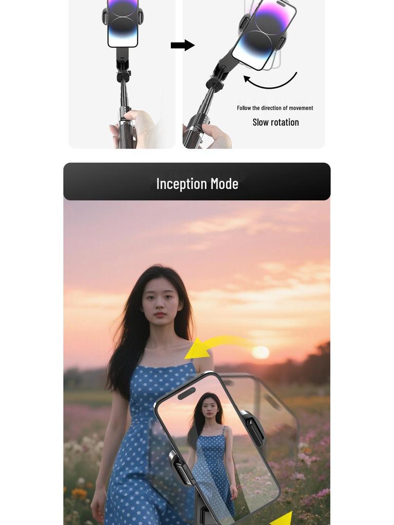 Q33 Handheld Stabilizer: Single-Axis Anti-Shake Gimbal & Bluetooth Selfie Stick for Stable Vlog Shooting.