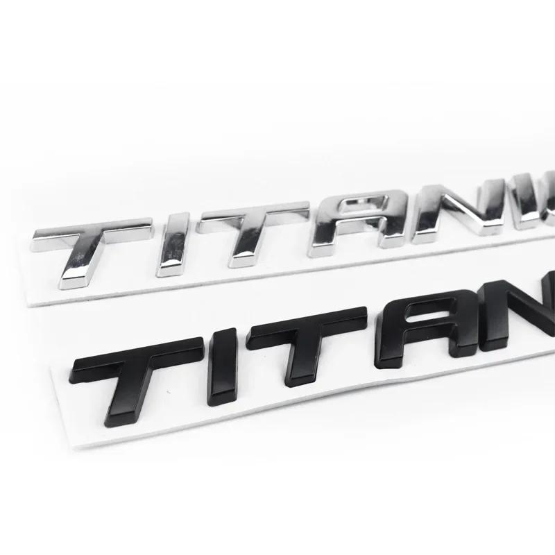 1pcs x Chrome Black TITANIUM REAR BOOT BADGE EMBLEM For Ecosport Fiesta Focus Mondeo Edge Escape Kuga Galaxy 2014+
