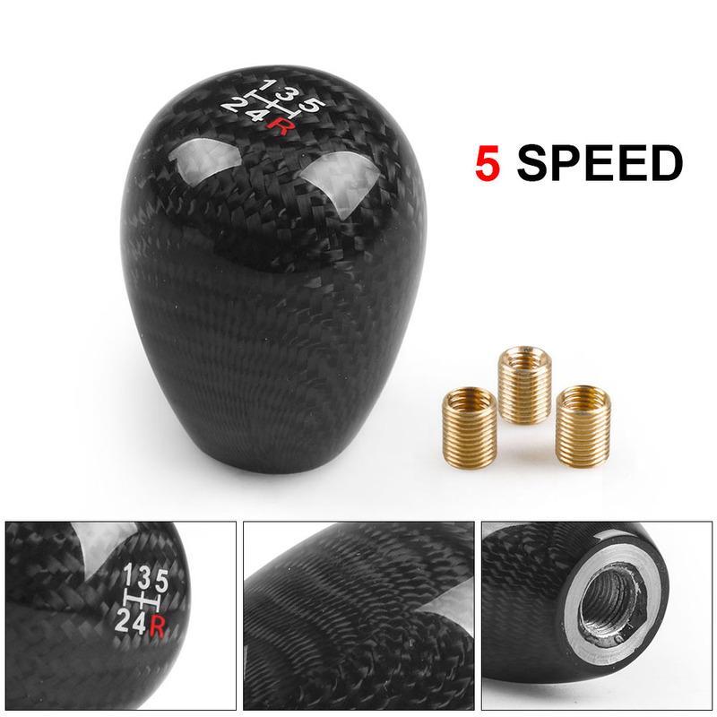 Racing Real Carbon Fiber Gear Shift knob Manual Transmission Shifter Lever Knob Round Ball Shape Handle Knob
