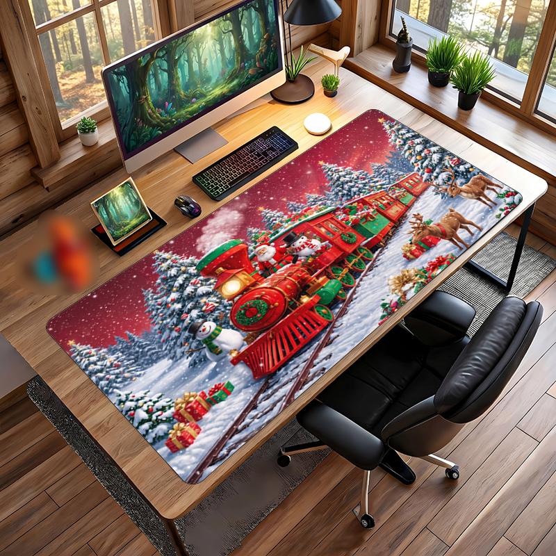 Christmas Printed Mouse Pad Non Slip Desk Mat For Office Gaming Home Use Holiday Gift