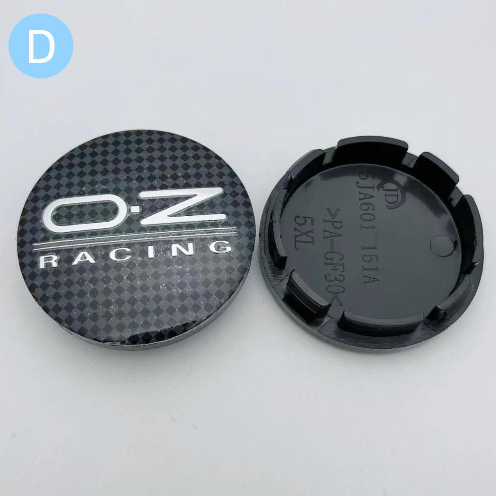 4pcs 56MM Car Wheel Center Caps With OZ O.Z Racing Logo Emblem Wheels Hubcaps Auto Hub Rim Cover Replace Car Accessories