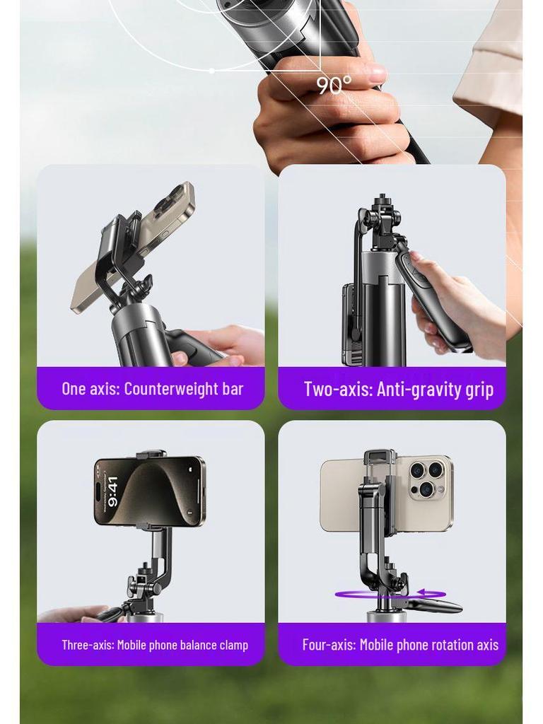 2025 Anti-Wackel Tragbarer Selfie-Stick & Handyhalter für Bodenfotografie
