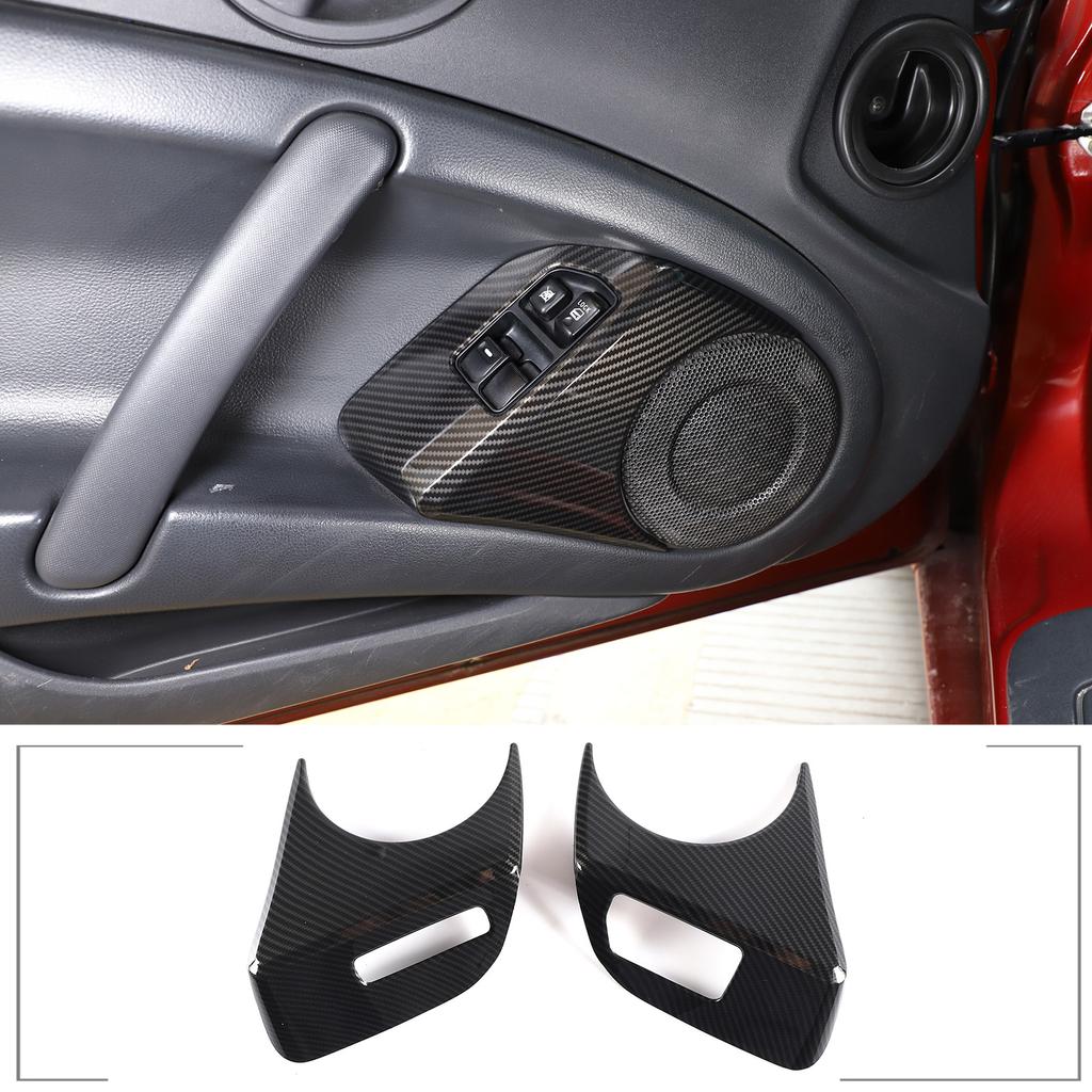 For Mitsubishi Eclipse 06-11 ABS carbon fiber Air conditioner multimedia frame Cover Window Lifting Button Cover Car Accessories