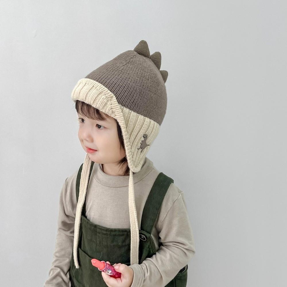 2-6Year Baby Knit Pullover Cap Liner Velvet Children's Hats Warm Ear Protection Hat  Boy Girl