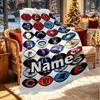 Custom Name Personalized NFL Print Blanket, Home Decor, Bedroom, Sofa, Camping, Couch, Gifts for Birthday Christmas