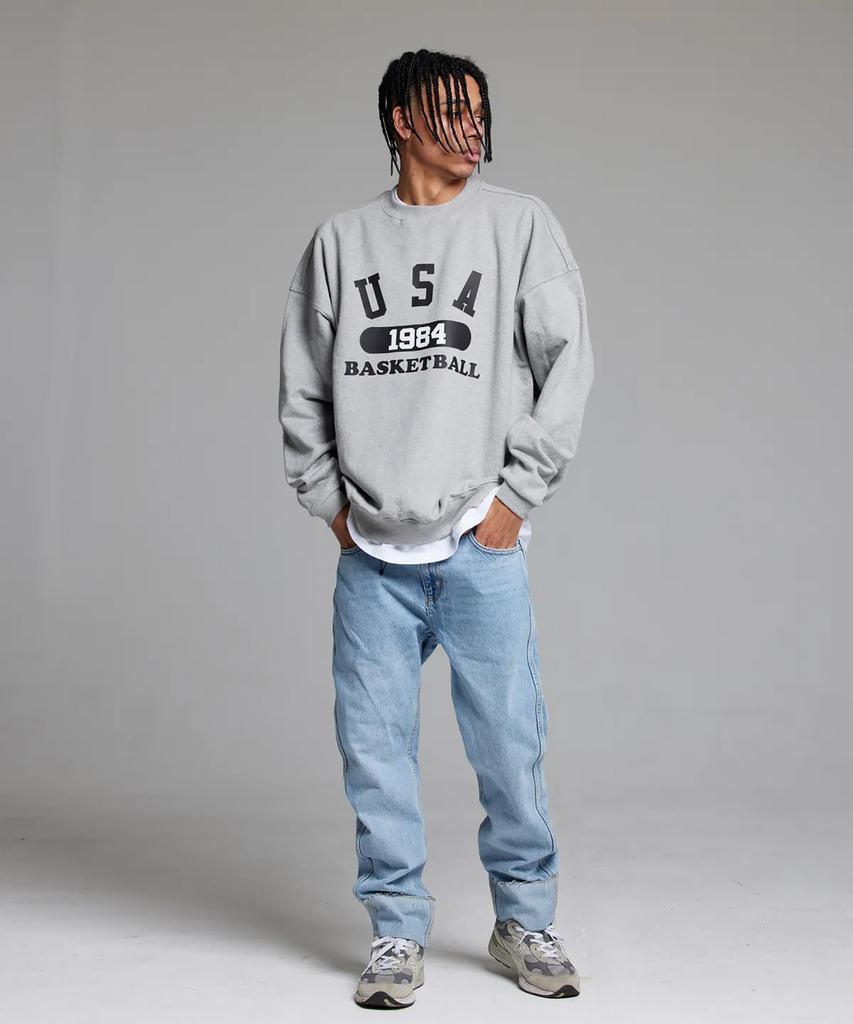 CREAM SODA LAB Usa Basketball Sweatshirt Grey Black