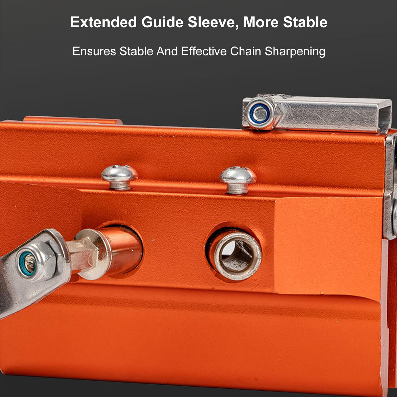 

Chain Saw Sharpener Portable Handheld Chainsaw Sharpener Kit with 5 Grinding Heads Universal Compatibility