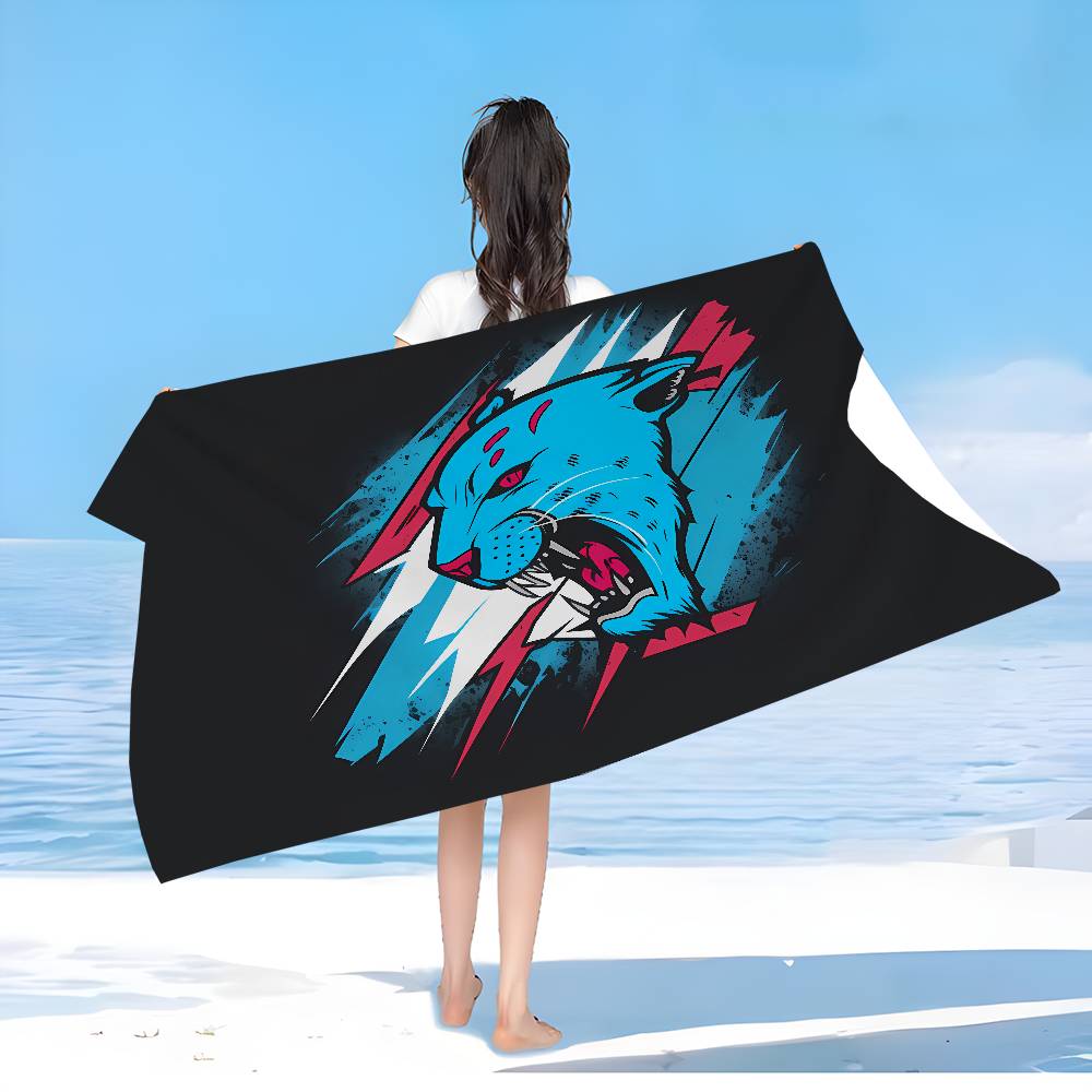 

Popular Self Media Bloggers M-MrBeast Microfiber Printed Beach Towel Mountain Climbing Yoga Beach Running Absorbent Soft Towel W40*H60(CM)