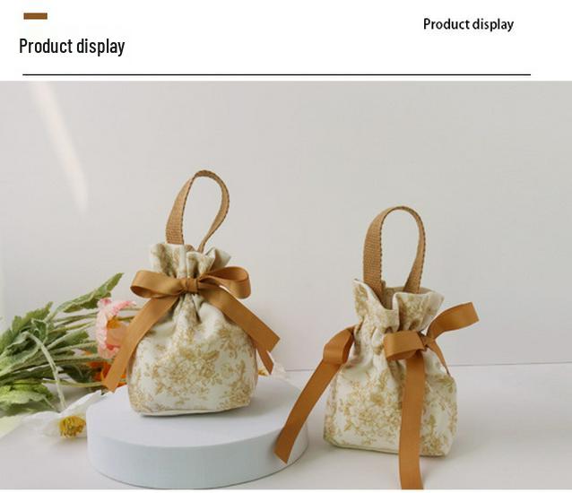 Stylish Wedding Candy Box Handbag - Elegant Cloth Favor Bag