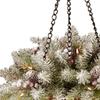 Artificial Christmas Hanging Basket Charm Gift Display Delicate Christmas Decoration for Yard Courtyard Garden Patio Holiday
