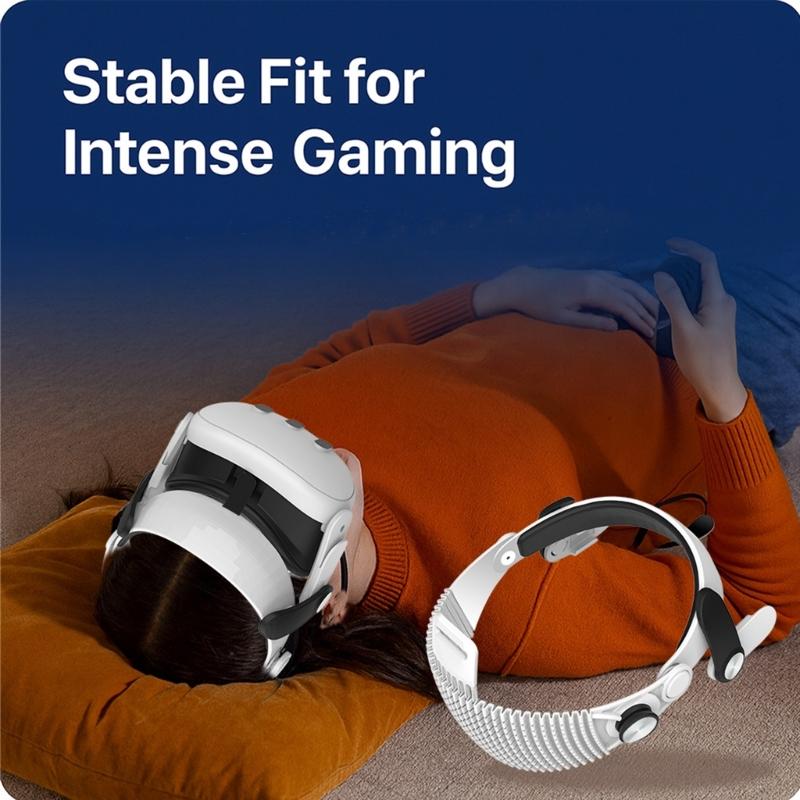 Adjustable Head Strap For VR Glasses With Breathable Memory Foam Padding Lightweighted Headband