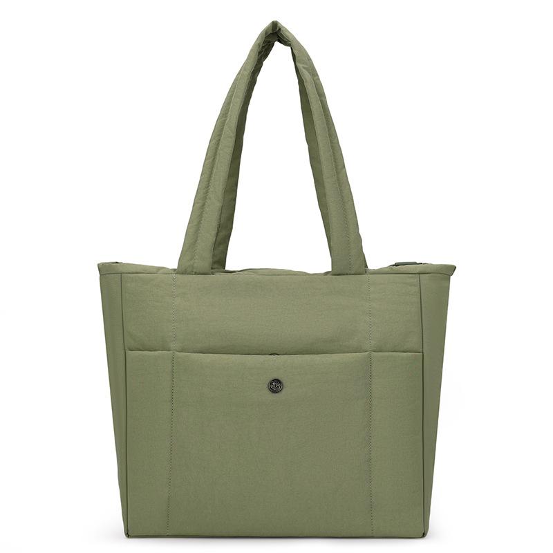 

Женская сумка-тоут большой вместимости для поездок на работу, на плечо зелёный