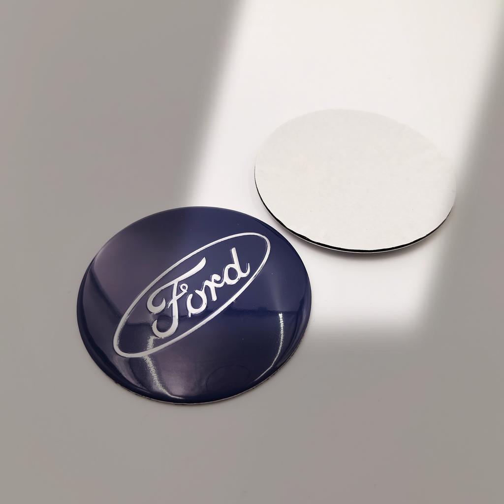 ZLKQ1 4pcs fiat ForFord Car emblem Wheel hub Center Cap Badge covers sticker Decals 54/56/60/62/65mm Styling accessories
