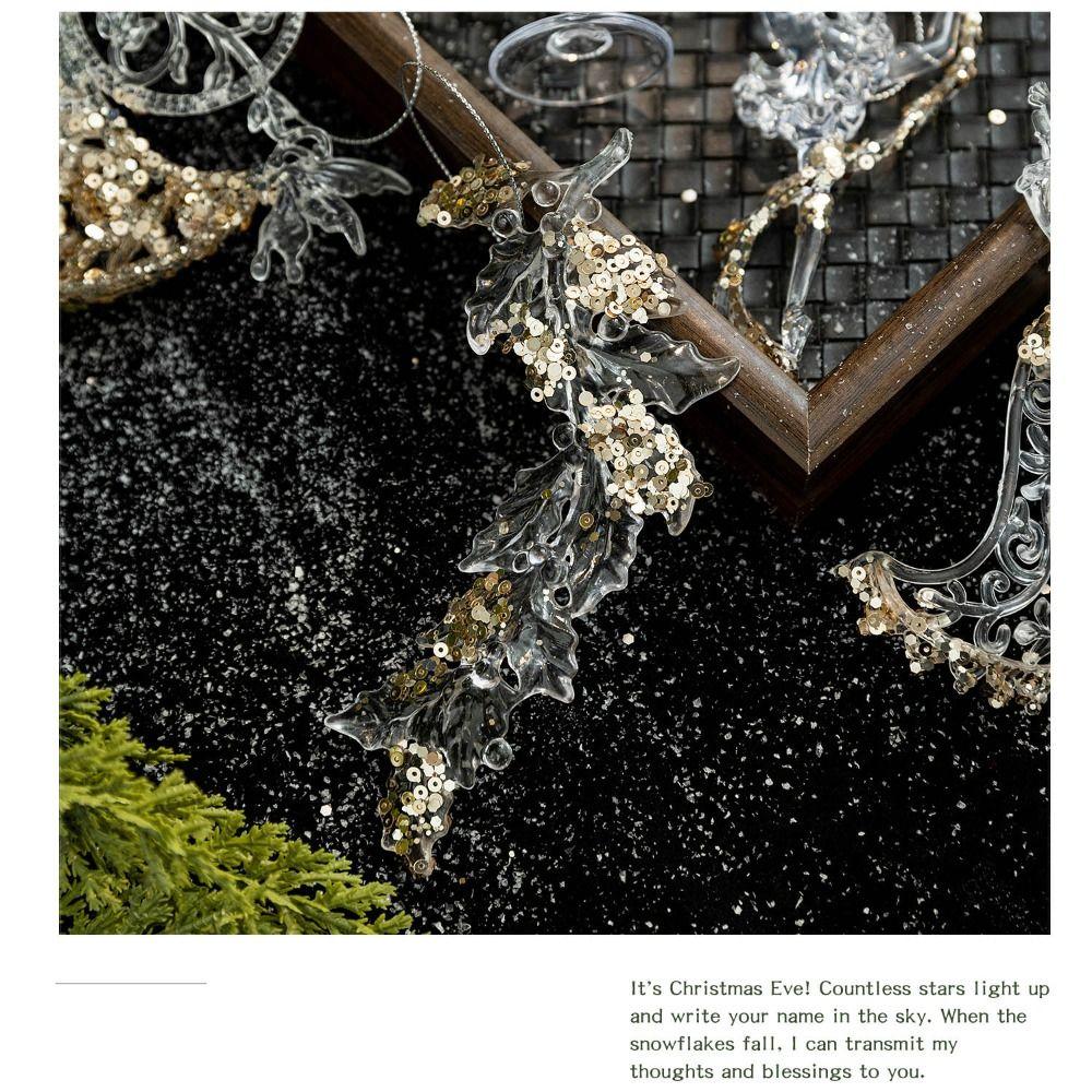 Acrylic Christmas Tree Ornaments DIY Crystal Hanging Christmas Crystal Pendants  Indoor Outdoor