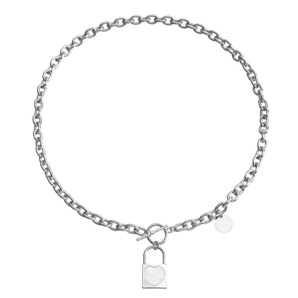 Accessories, Simple White Star Imitation Fritillary Necklace, Temperament Metal Rough Aluminum Chain Sweater Chain