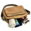 Men's Canvas Waist Bag - Durable Outdoor Sports Pack with High Capacity (Multifunctional Phone Purse for Running/Hiking)