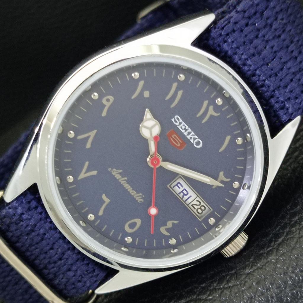 JAPAN VINTAGE REFURBISHED SEIKO 5 AUTOMATIC 6309A MENS BLUE DIAL WATCH A441273-4 Sk-a441273