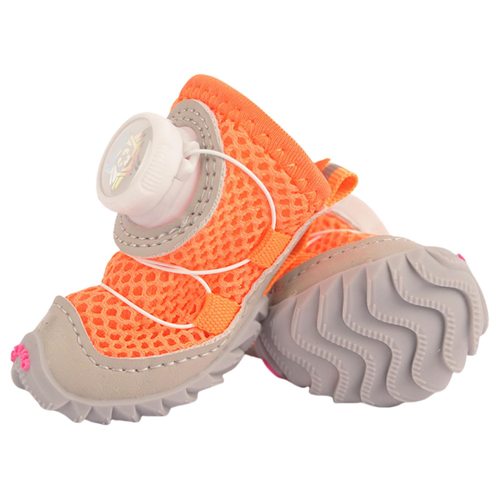 

1 пара обуви для собак на мягкой подошве, противоскользящие дождевые ботинки, обувь, сетчатые оксфорды для собак мелких пород, таких как медведь 5 оранжевый