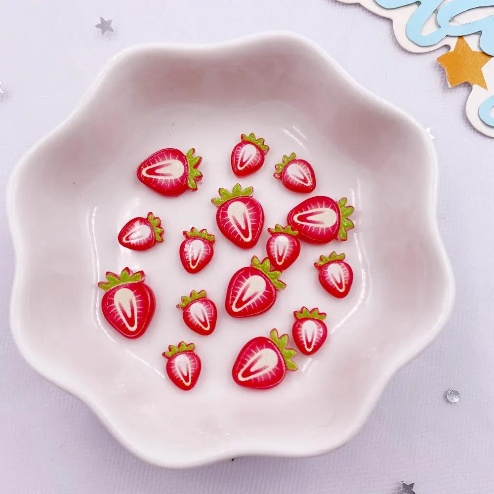 

Смола красочные яблоки клубника фрукты нейл-арт плоская задняя часть стразы аппликация своими руками скрапбукинг декор ювелирные изделия аксессуары ремесла M 50pcs